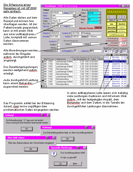 QuickPraxis2000; Rezepterfassung